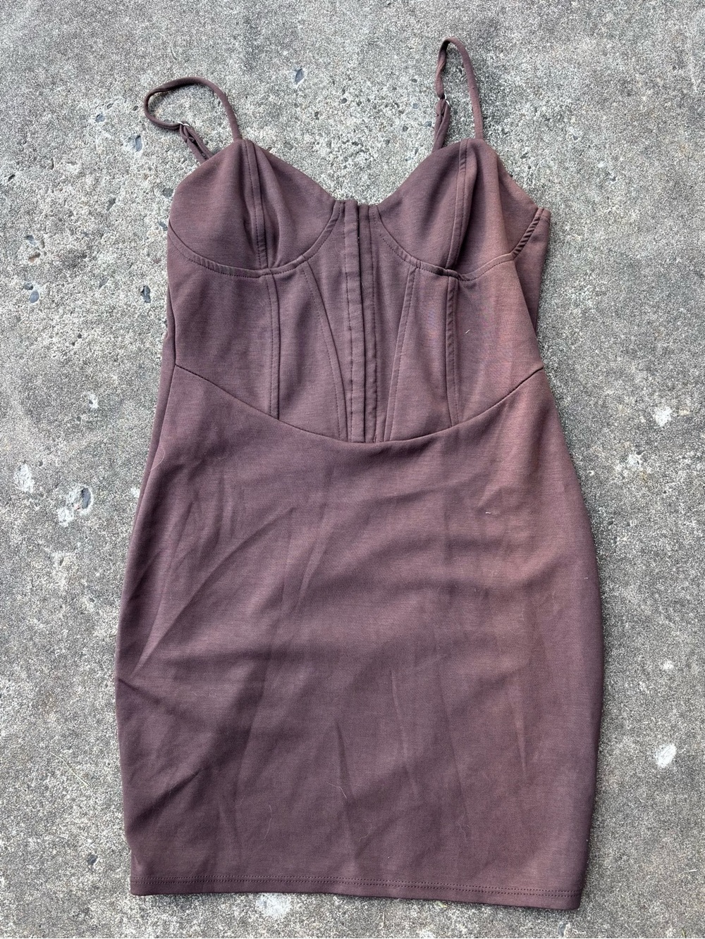wild fable Brown Bustier Bodycon Mini Dress